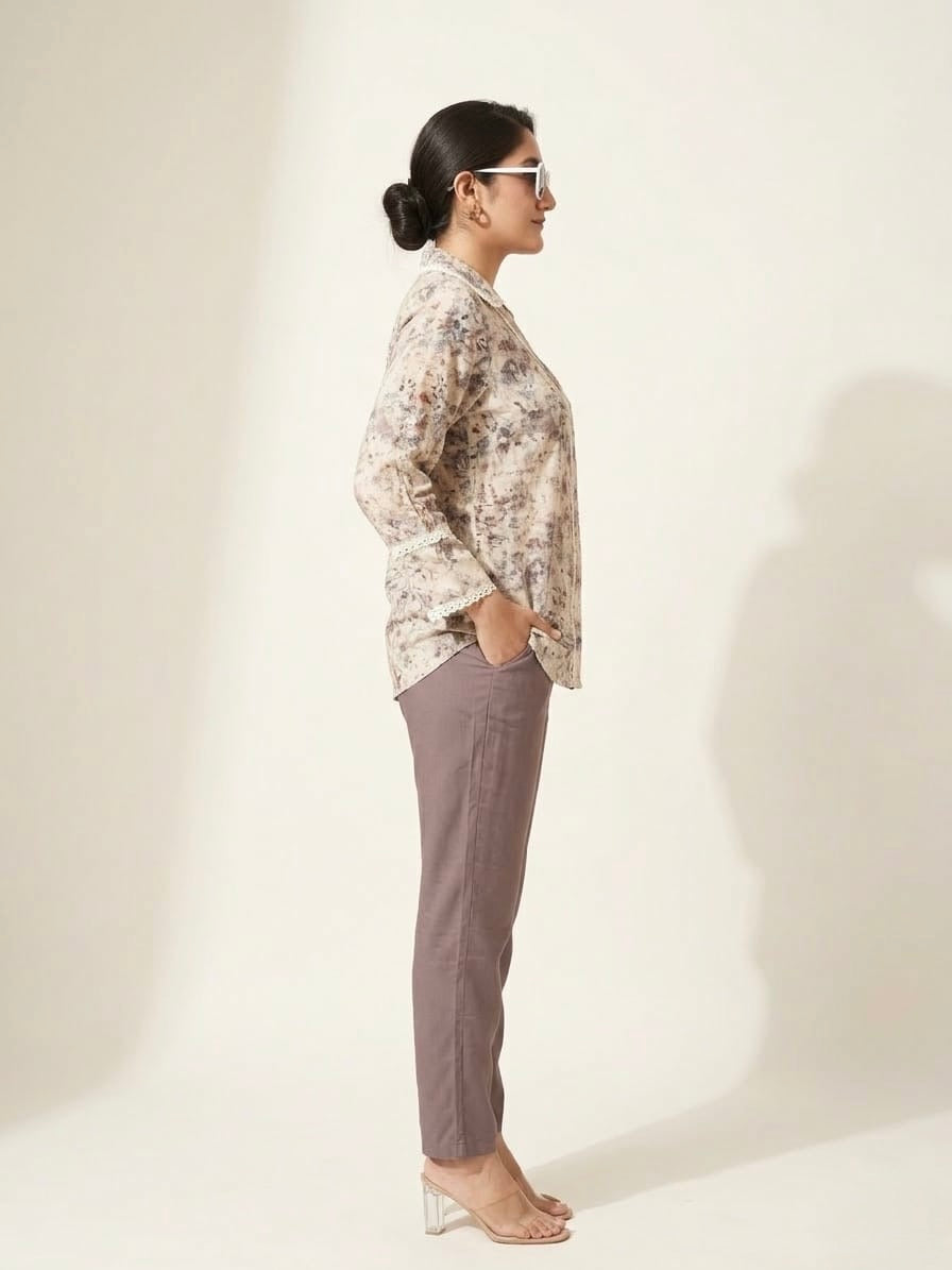 Pure Grey Rayon Coord Set