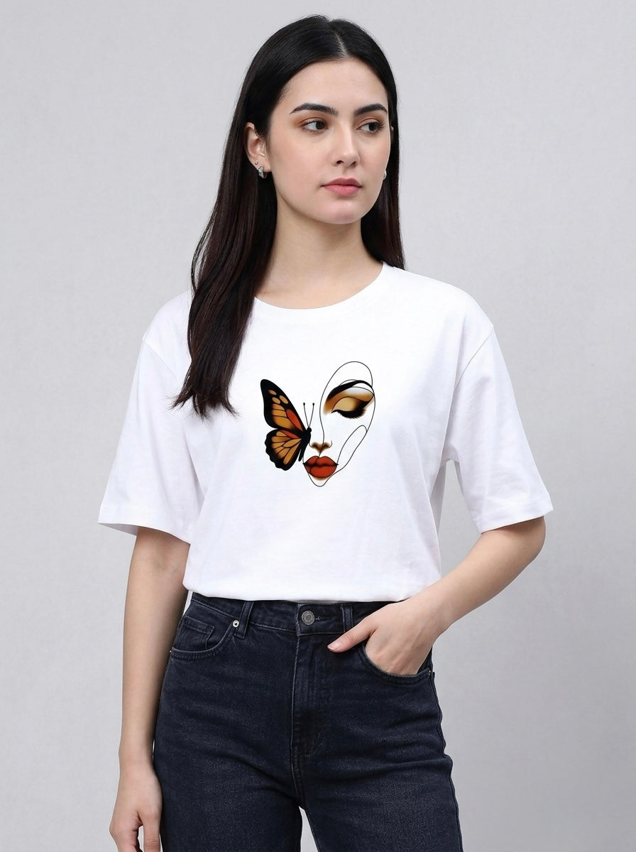 Printed White Tshirt