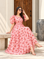 Pink A Line Maxi Dress