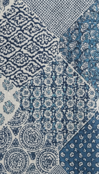 Parisian Blue Geometric Tunic & Straight Trouser Two-Piece Set