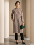 Taupe Grey Vintage Floral Micro-Print Cotton Kurta Set