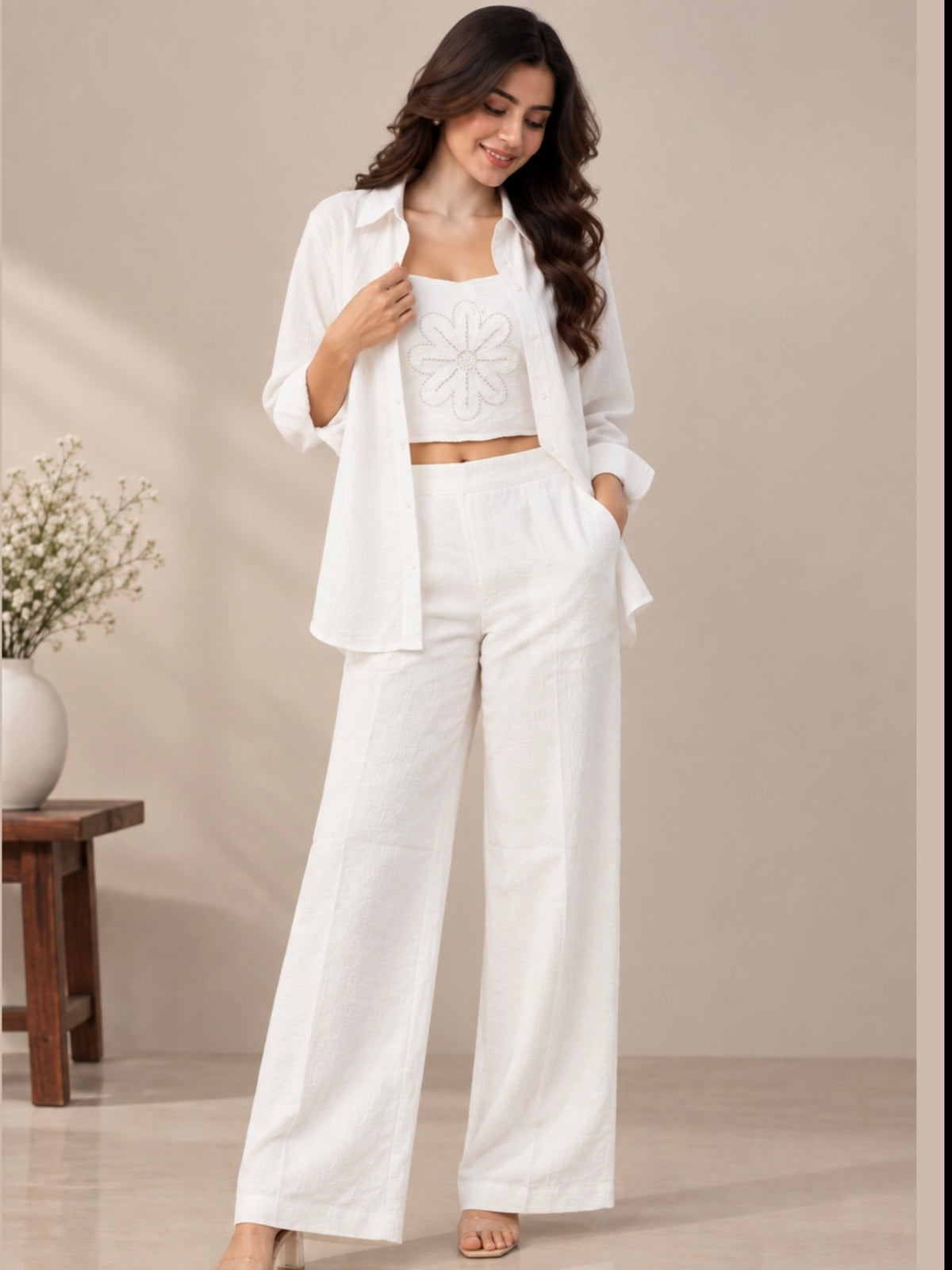 Kivoz Women’s White Co-Ord Set